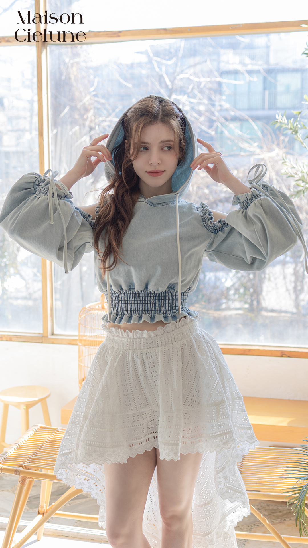 Black Eyelet Mini Dress